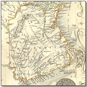 Map of New Brunswick circa 1800